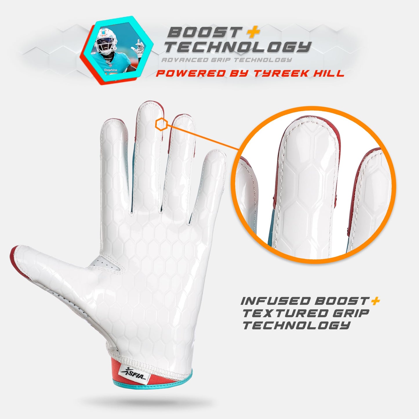 Grip Boost DNA 2.0 Football Gloves with Engineered Stick - Adult Sizes (White Grip Tok, X-Large)
