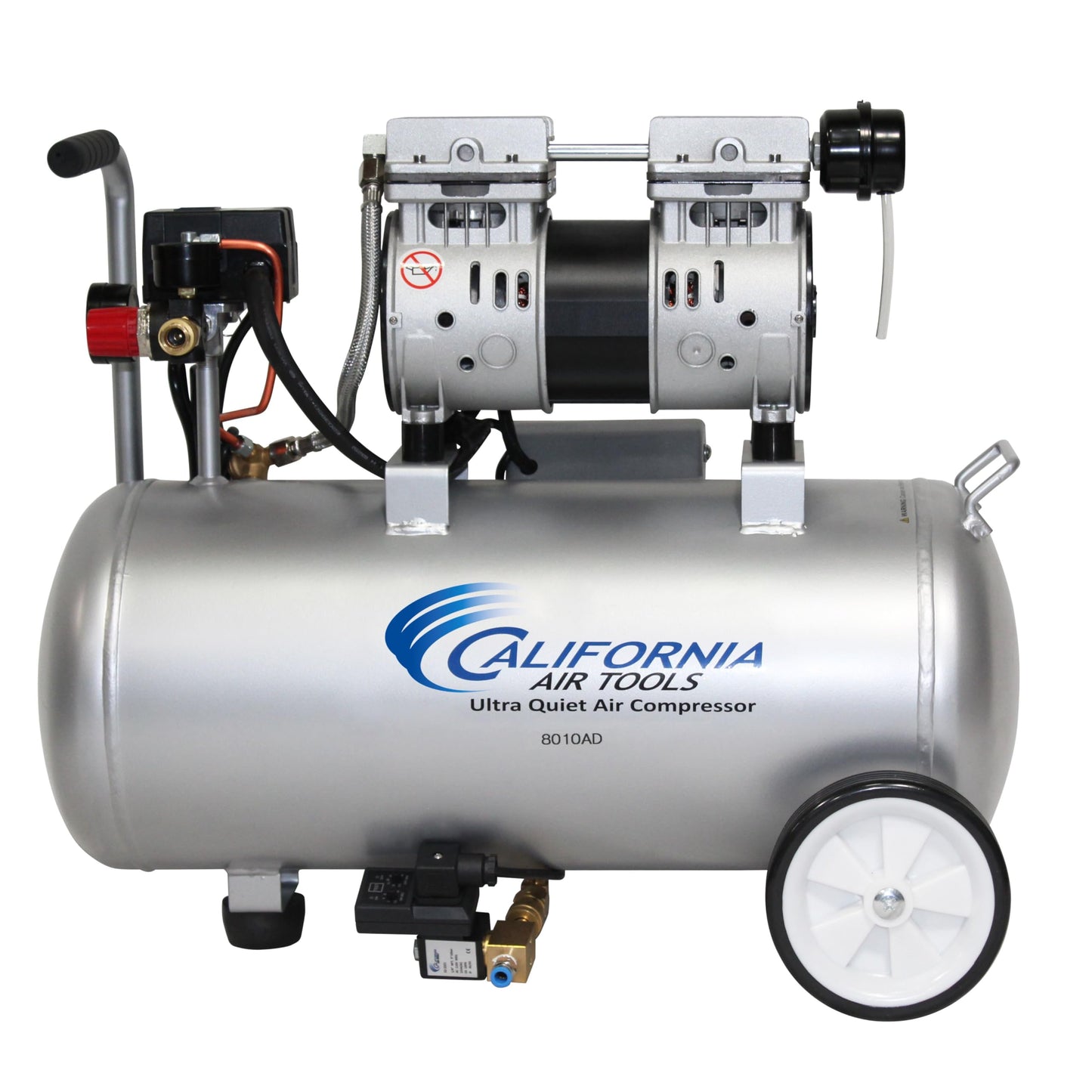 California Air Tools 8010 1.0 HP Ultra Quiet and Oil-Free Air Compressor, 8 Gallon Steel Tank, Lightweight with Wheels, 60 dBA Noise Level