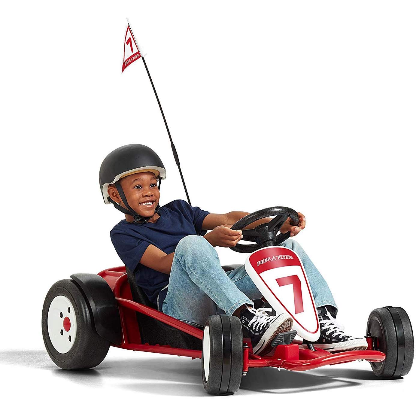 Radio Flyer Ultimate 24 Volt Electric Go-Kart for Kids Ages 3-8, 2-Seater, Red