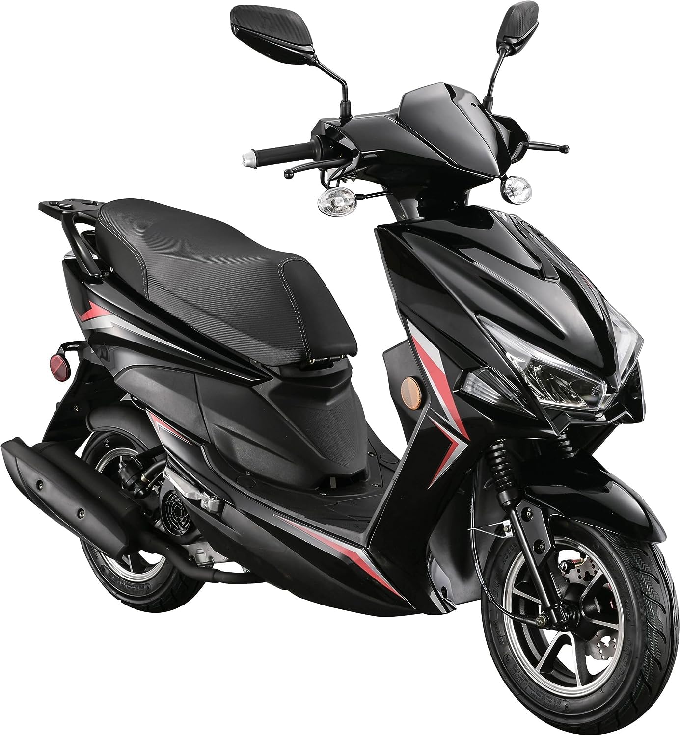 HHH X18 Upgraded 150cc Scooter Moped Street Gas Fully Automatic Scooter 150cc Moped for Adult and Youth Upgraded 10" Aluminum Wheels (Blue Color)