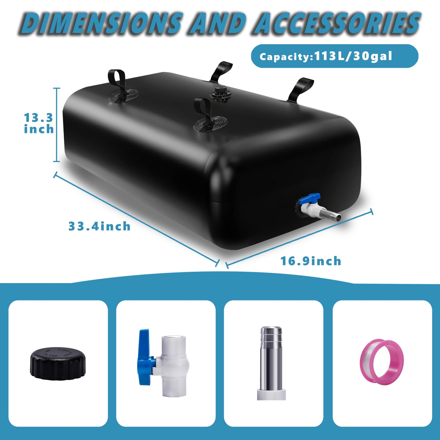Portable Large Capacity Water Storage Bladder Containers, Foldable Water Bladder Tank, Camping Garden Drought Resistance Agricultural Irrigation Outdoor RV Emergency Water