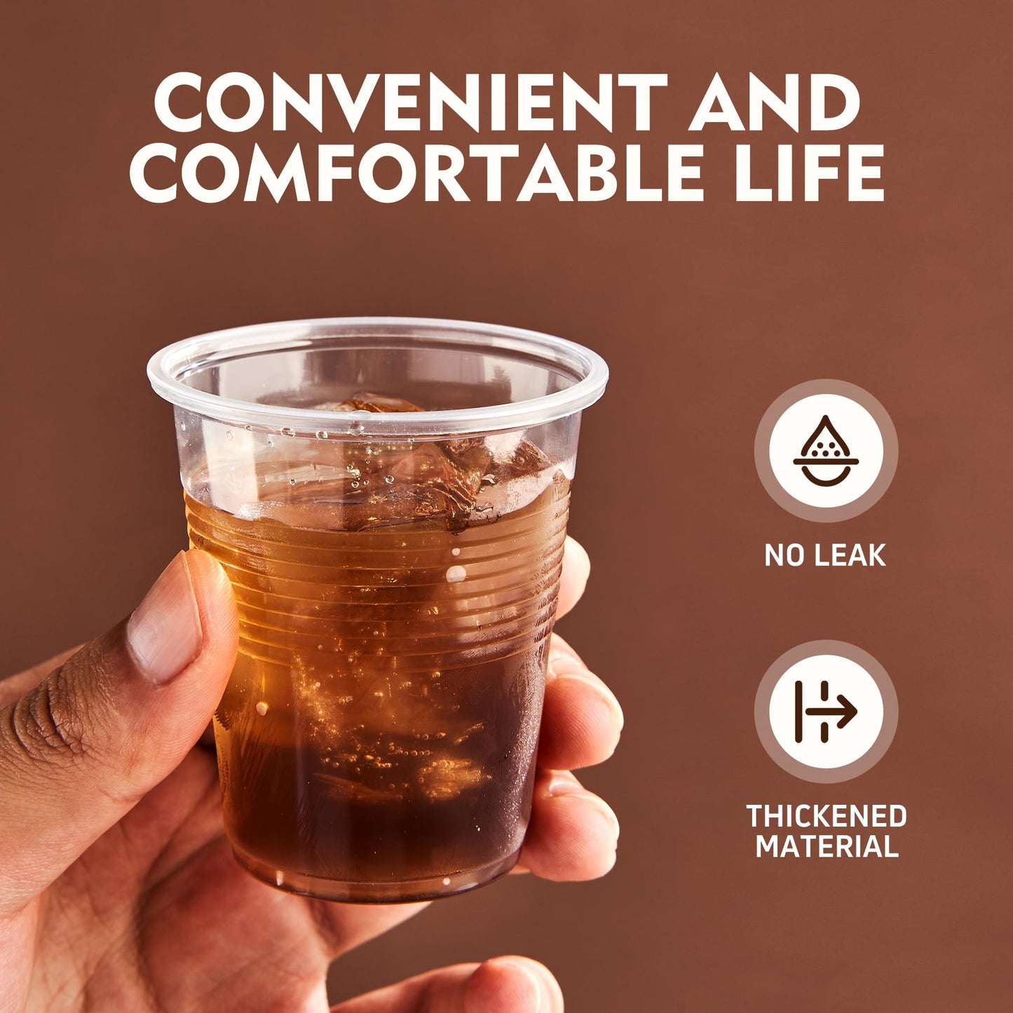 YEEHAW 9 oz Plastic Cups, 500 Pack - Clear Disposable Drinking Water Cups for Cold Beverages, Ideal for Party