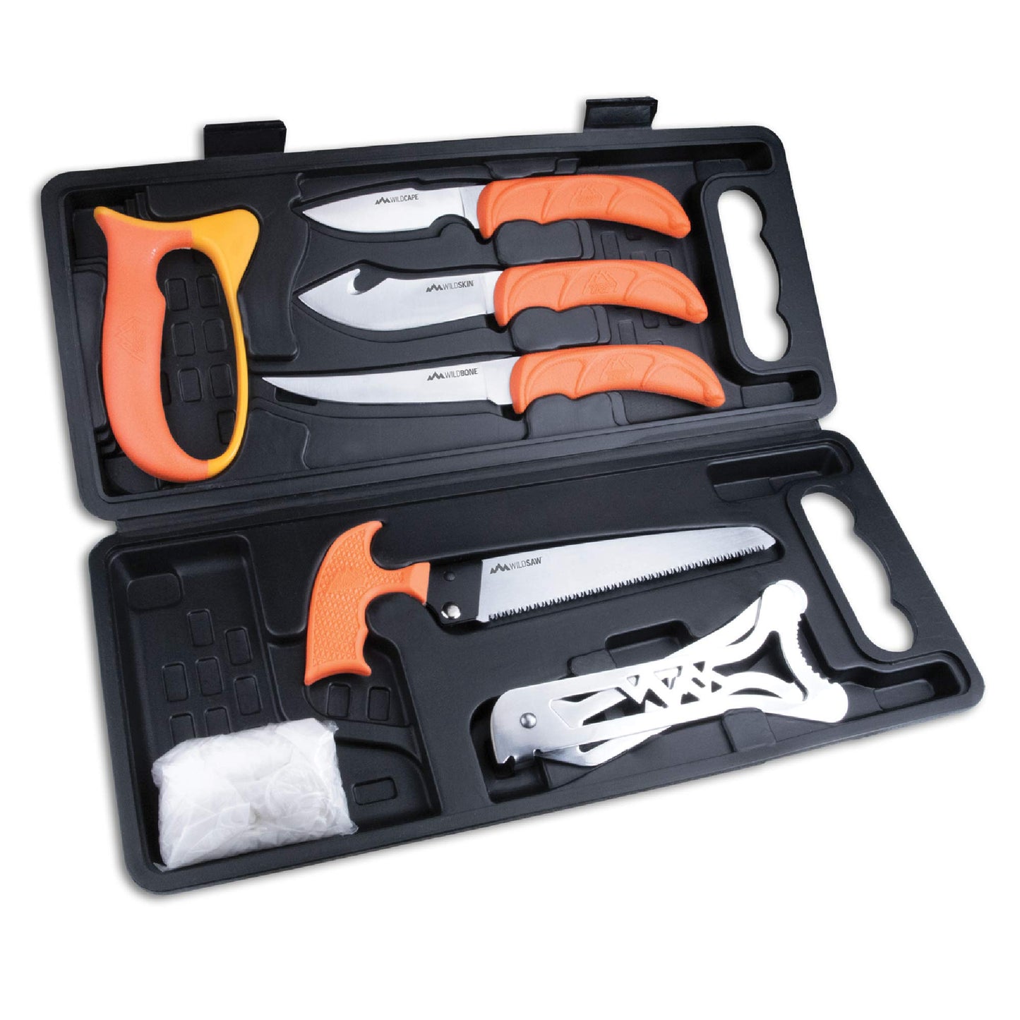 Outdoor Edge WildLite - 6-Piece Field to Freezer Hunting & Game Processing Knife Set with Gut Hook Knife, Caping Knife - Hunting Knives for Gutting Deer with Case - Deer Hunting Accessories
