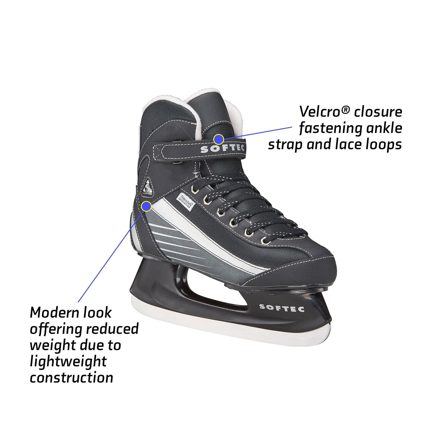 Jackson Ultima Softec Sport Men's/Boy's Recreational Hockey Skate - Mens Size 12