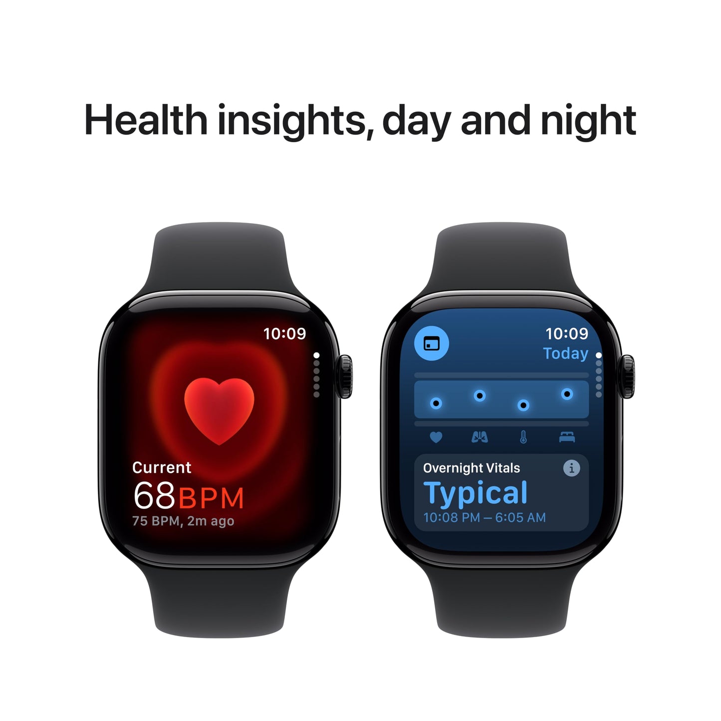 Apple Watch Series 10 [GPS + Cellular 46mm case] Smartwatch with Jet Black Aluminium Case with Black Sport Band - M/L. Fitness Tracker, ECG App, Always-On Retina Display, Water Resistant