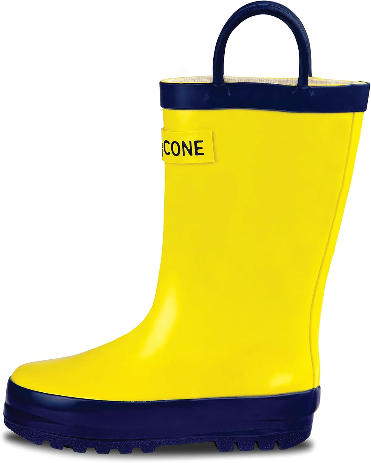 Lone Cone Kids Rain Boots for Girls & Boys – Waterproof Natural Rubber Toddler Rain Boots with Non-Slip Outsole & Easy Pull Handles – Solid, Pattern & Glitter Designs