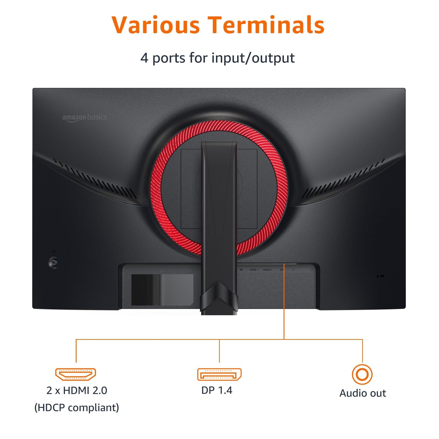 Amazon Basics 27 inch Gaming Monitor, FHD 1080P, 165Hz, VESA Compatible, Adaptive sync, 1ms Response, Black