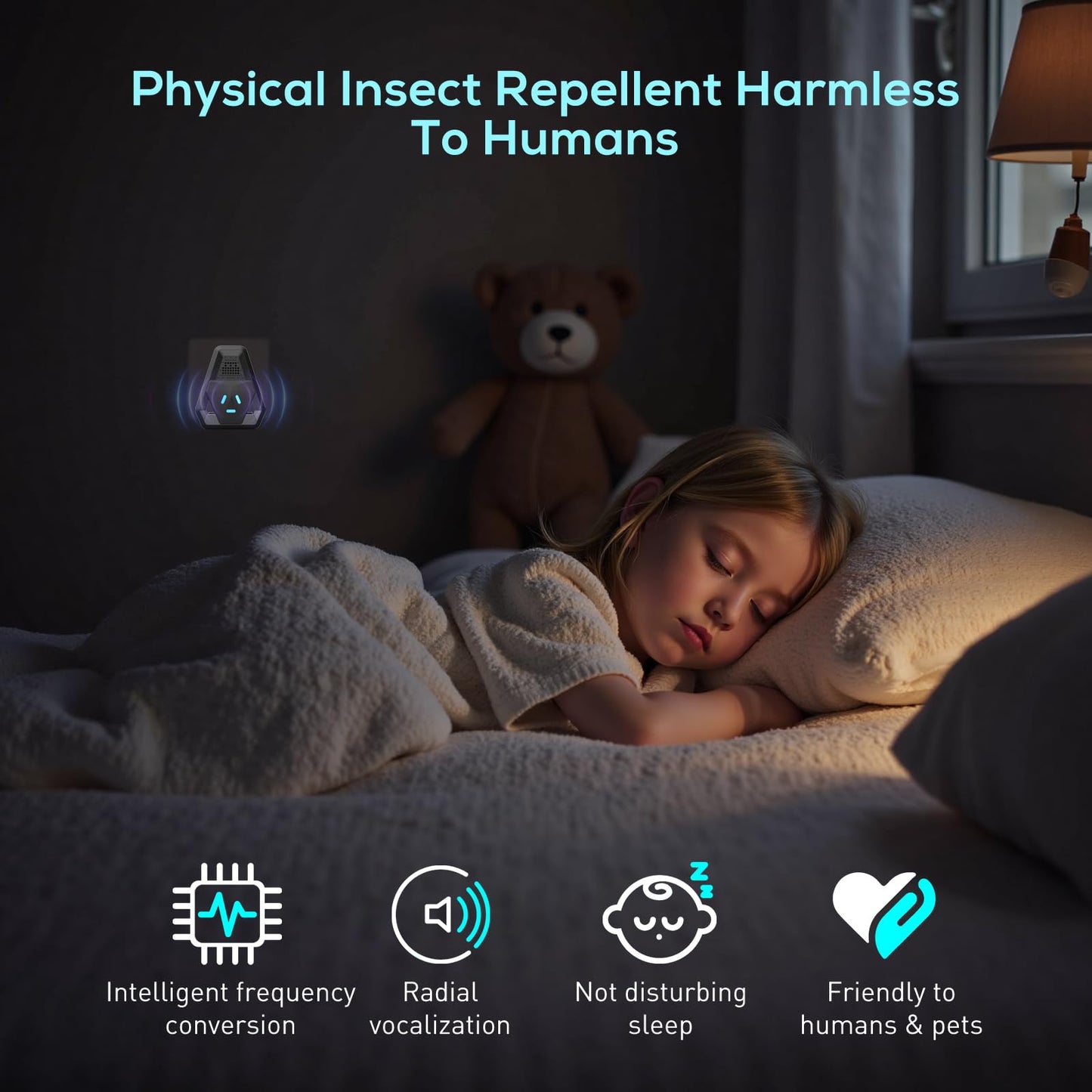 2025 Upgraded Ultrasonic Repeller & Insect Indoor Repeller,Ultrasonic and Repellent for Roach,Rodent,Mouse,Bugs,Mosquito,Mice,Spider,Ant,3 Mode Switching,6 Packs