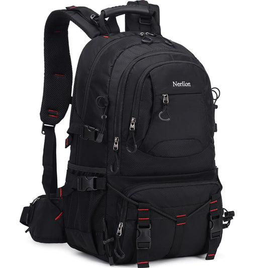 Nerlion 40L Hiking Backpack Travel Backpack for Men Women Camping Waterproof Outdoor Hiking Daypack Lightweight Backpack (Orange)