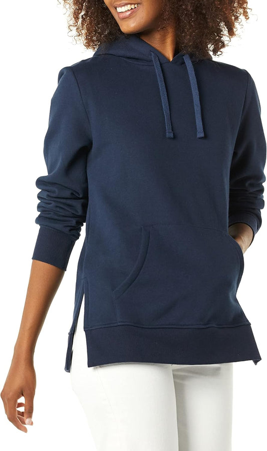 Amazon Essentials womens Fleece Hooded Tunic Sweatshirt