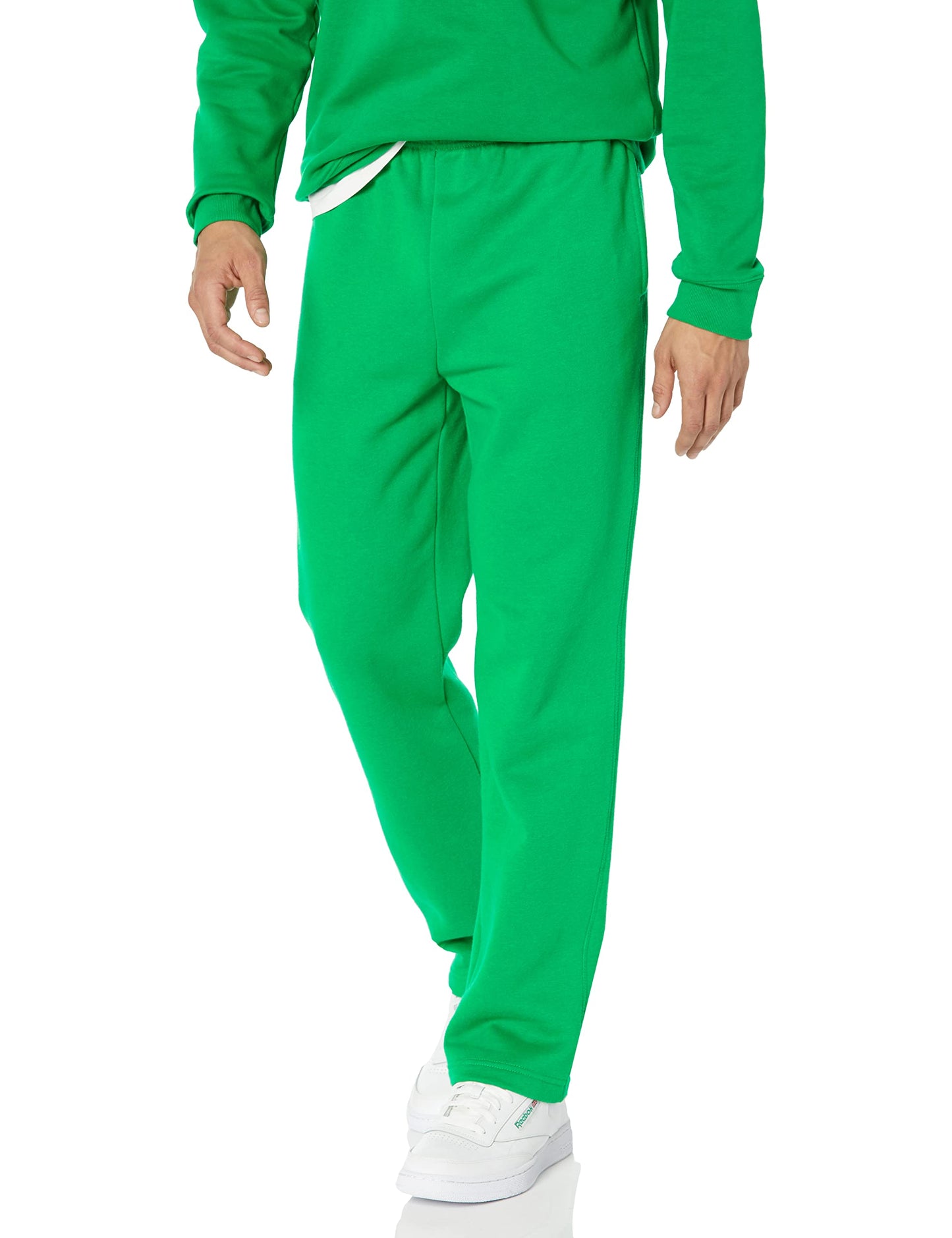 Amazon Essentials Men's Relaxed Straight Leg Fleece Open Bottom Sweatpant (Available in Big & Tall)