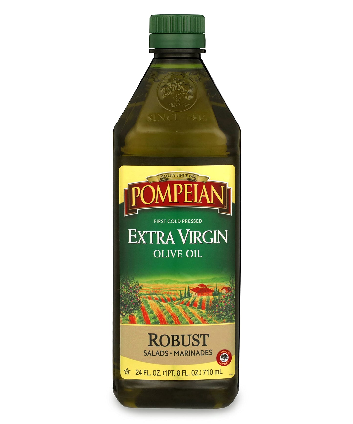 Pompeian Robust Extra Virgin Olive Oil, Contains Polyphenols, First Cold Pressed, 68 Fl Oz