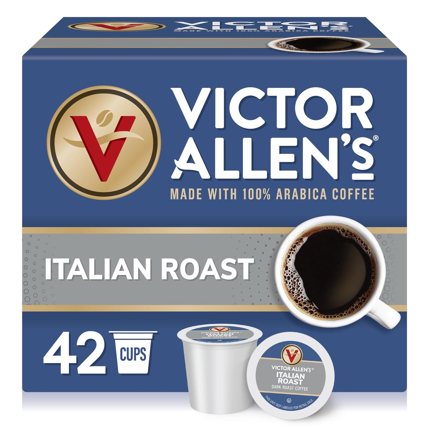 Victor Allen's Coffee Variety Pack (Morning Blend, 100% Colombian, Donut Shop Blend, and Italian Roast), 80 Count, Single Serve Coffee Pods for Keurig K-Cup Brewers