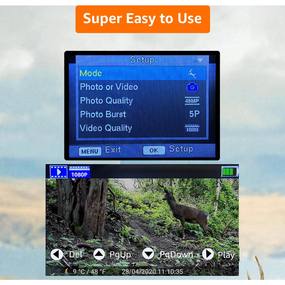 GardePro A3S Trail Camera (Non-Cellular, Non-WiFi), 64MP Photo & 1296P HD Video, 0.1s Trigger, 100ft No-Glow Night Vision, Motion Activated Wildlife Camera