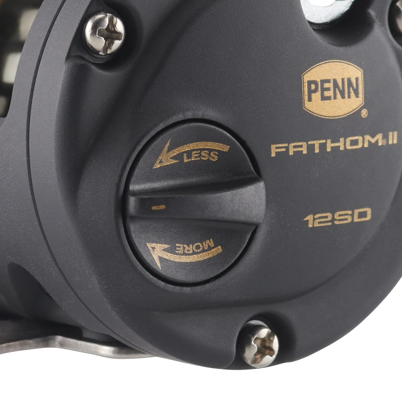 PENN Fathom II Star Drag Conventional Fishing Reel, Black Gold, 25N