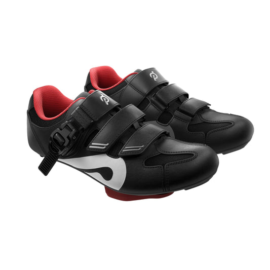 Peloton Cycling Shoes for Peloton Bike and Bike+ with Delta-Compatible Bike Cleats - Size EU 42 / Size US 11 Women / 9 Men, Black, Red