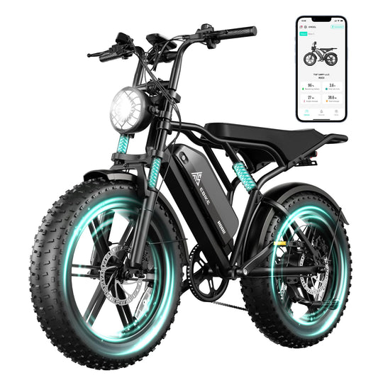 TST Electric Bike for Adults 1500W Peak 20" Fat Tire All-Terrain E-Bike 60 Miles 28MPH Electric Dirt Bike for Road Sand Mountain Snow - 48V 15AH Battery Powered Electric Motorcycle for Adventure