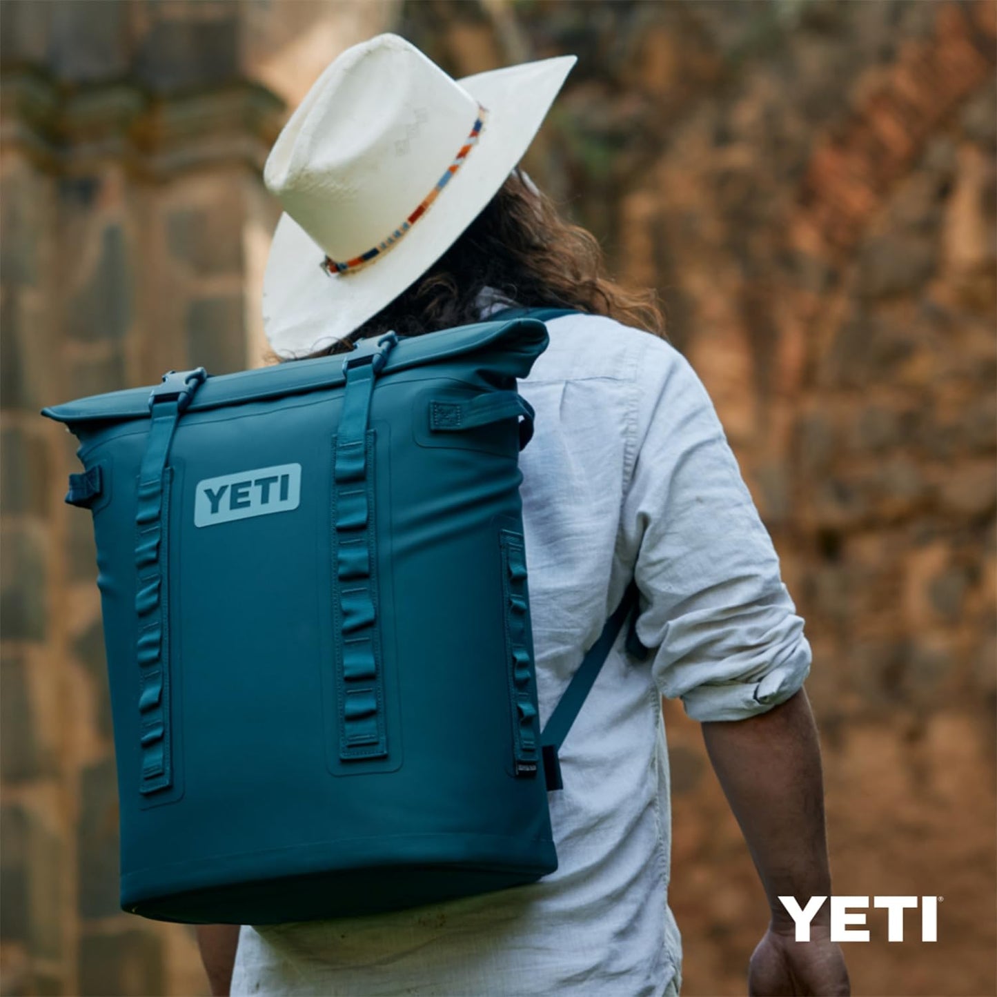 YETI Hopper M20 Backpack Soft Sided Cooler with MagShield Access, Agave Teal