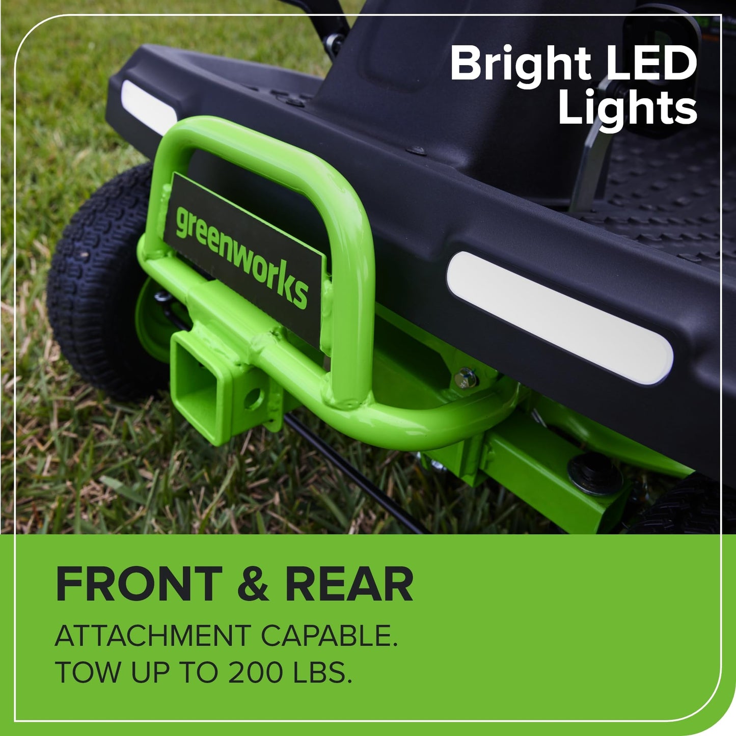 Greenworks 60V 21” Cordless (Push) Lawn Mower (LED Lights + Aluminum Handles), 5.0Ah Battery and Rapid Charger