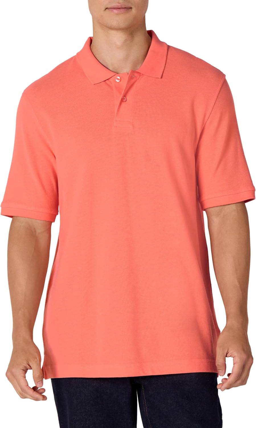 Amazon Essentials Men's Regular-Fit Short Sleeve Cotton Pique Polo Shirt (Available in Big & Tall)