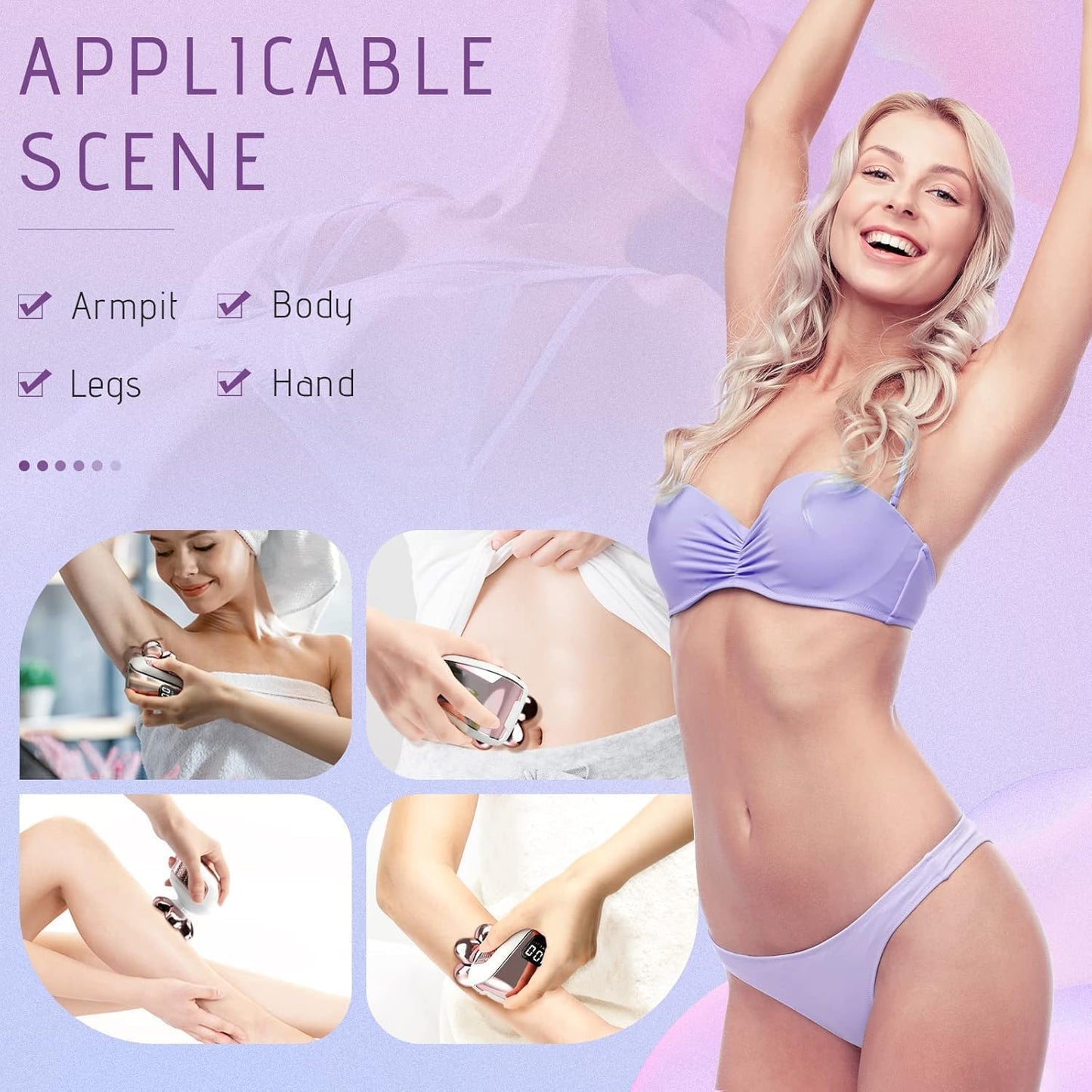 Wyklaus Electric Razors for Women Legs: 5-in-1 Rechargeable Body Shaver - Waterproof Wet Dry Hair Remover - Trimmer for Lady Face Underarms Public Men