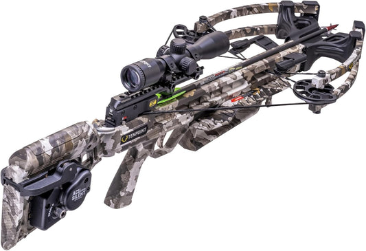 TenPoint Titan 400 Compact Profile Crossbow with T5 Trigger, Bow Hook, ACUdraw Silent, and Pro-View 400 Scope for Down-Range Accuracy (Vektra)