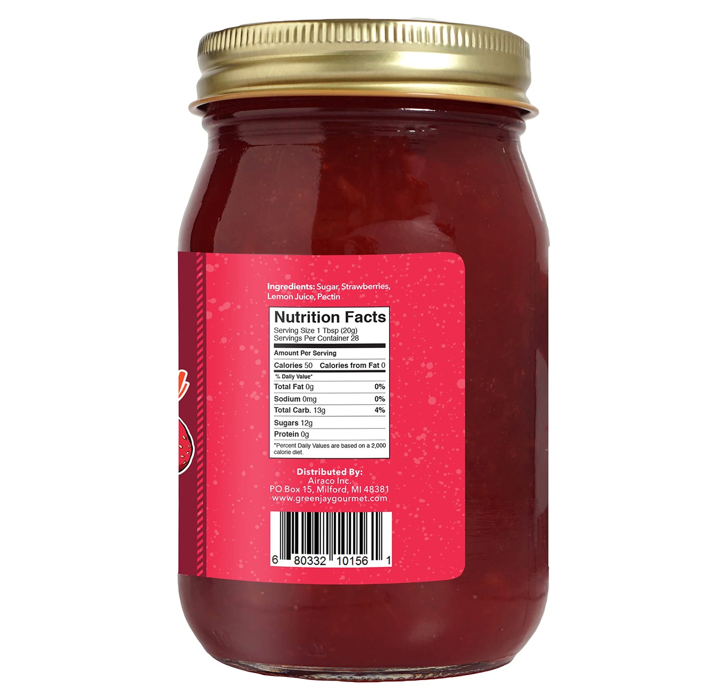 Green Jay Gourmet Spicy Jam Variety Pack - All-Natural Raspberry Jalapeno Jam, Strawberry Jalapeno Jam, Blackberry Jalapeno Jam - Vegan, Gluten-free Jam - No Preservatives - USA Made - 3 x 20 Ounces