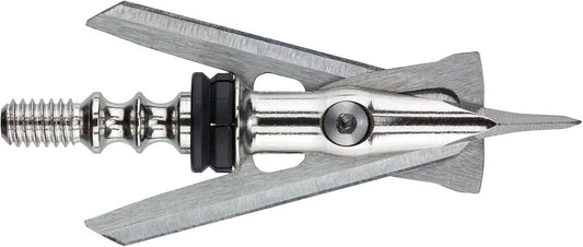 Rage Bowhunting Hypodermic +P Mechanical Broadhead 2 Blade, 1.5 Inch Cutting Diameter 100 or 125 Grain, 3 Pack