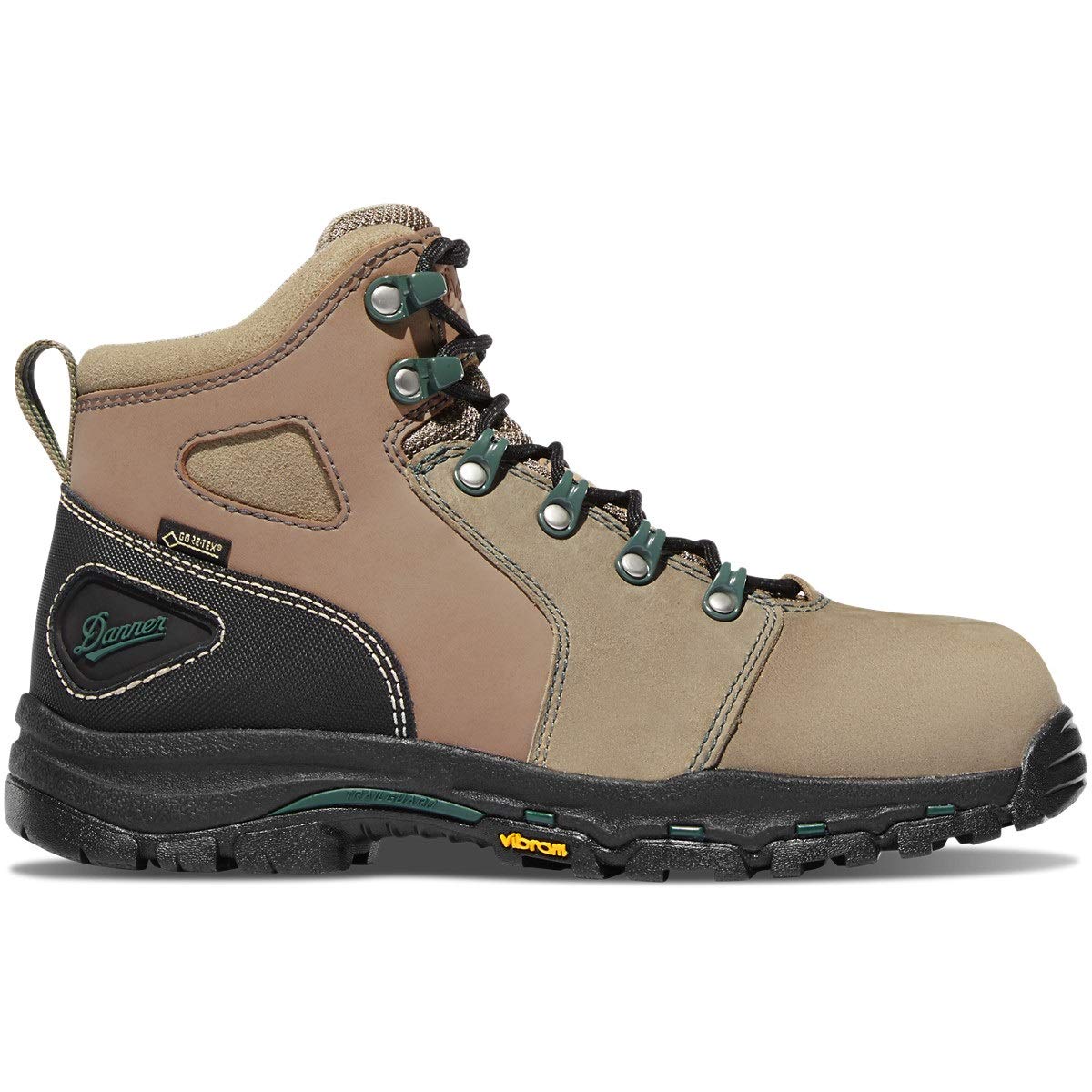 Danner Vicious NMT 4” Composite Toe Work Boots for Women - Waterproof and Breathable Leather Upper, Slip-Resistant Rubber Vibram Outsole, EH Resistant