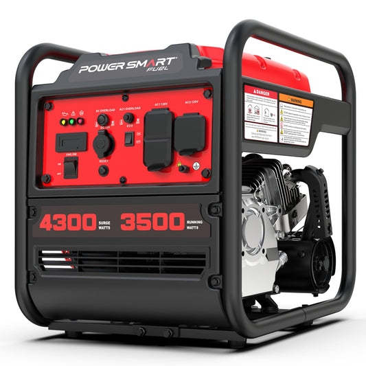 PowerSmart 4300-Watt Portable Generator with Inverter Technology, 3500W Rated, 223cc 4-Stroke Gas Powered Engine, 30 Amp for Home Backup, Camping, Emergency