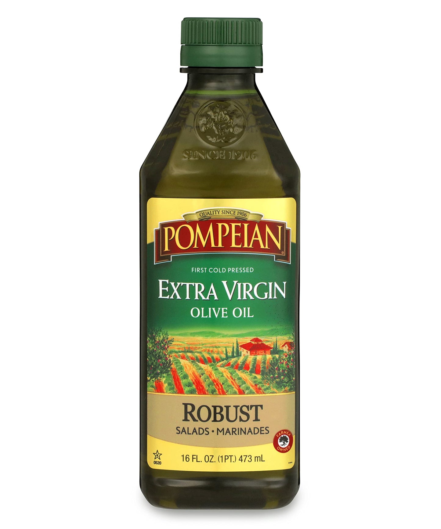 Pompeian Robust Extra Virgin Olive Oil, Contains Polyphenols, First Cold Pressed, 68 Fl Oz