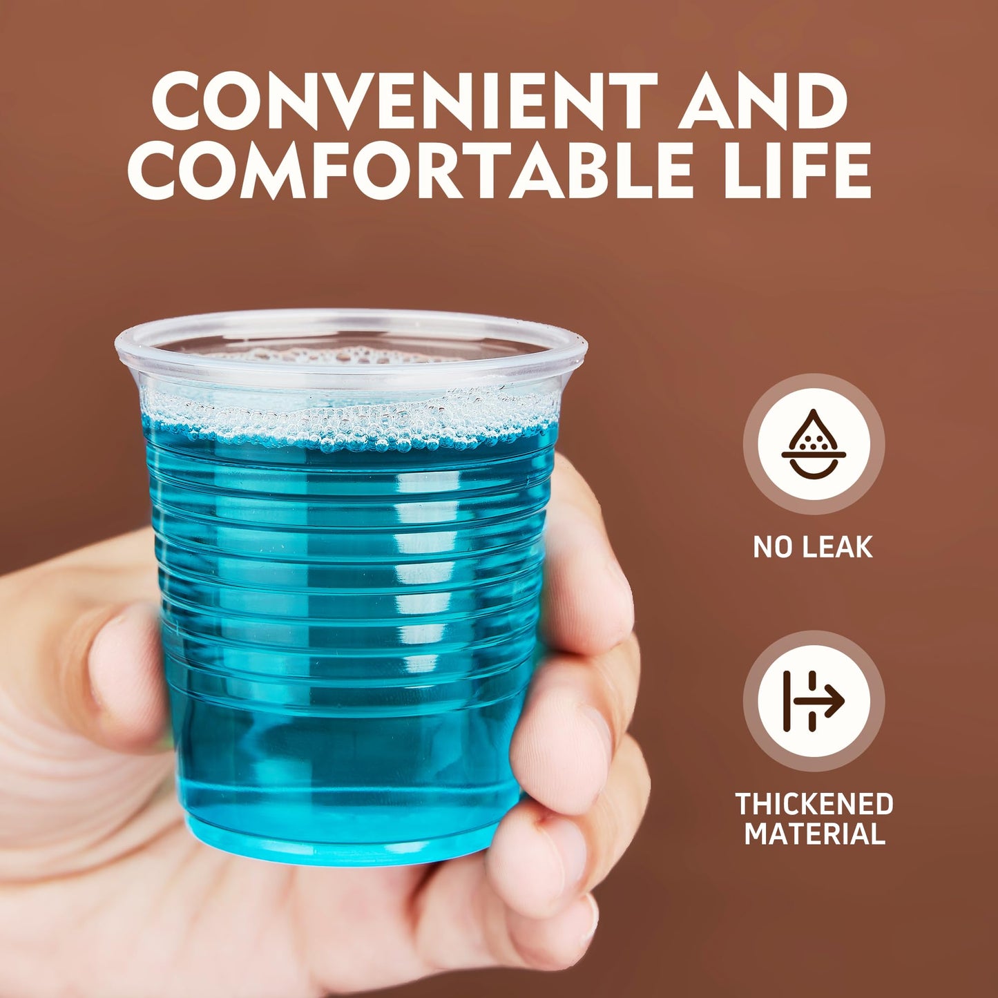 YEEHAW 9 oz Plastic Cups, 500 Pack - Clear Disposable Drinking Water Cups for Cold Beverages, Ideal for Party