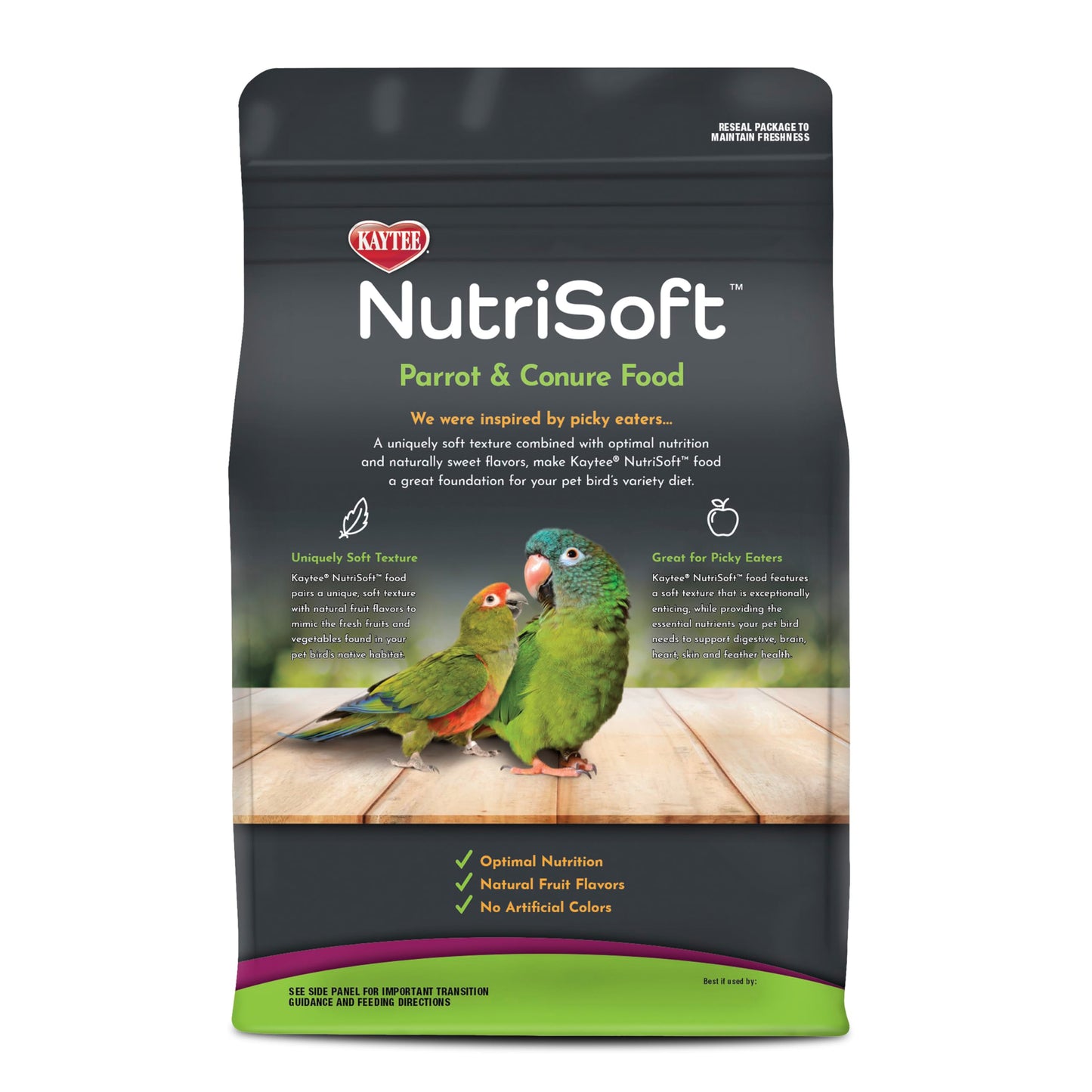 Kaytee Nutri Soft Pet Parrot & Conure Bird Food, 3 Pound