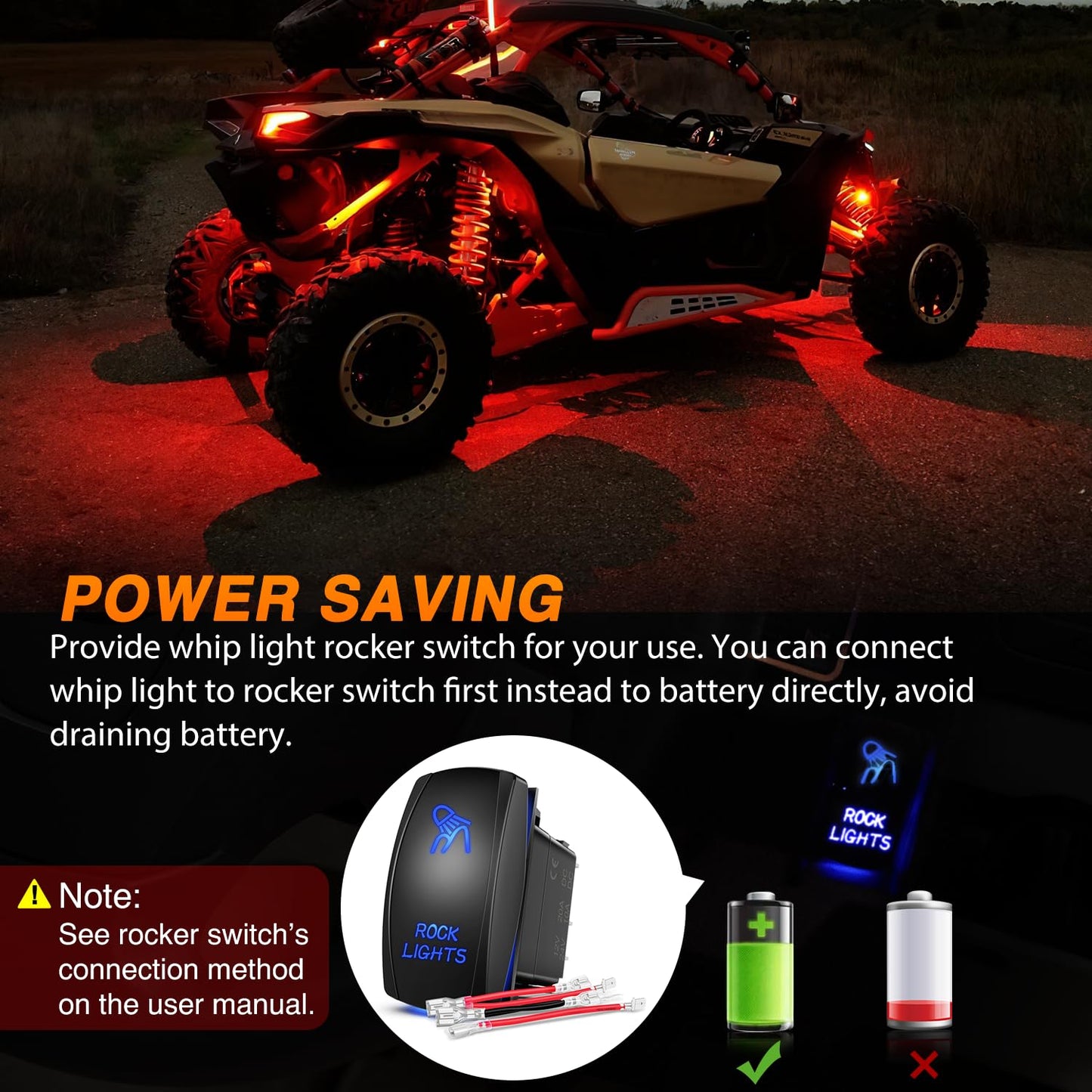 Nilight RGB LED Rock Lights Kit, 4 pods Underglow Multicolor Neon Light Pod with Bluetooth App Control Flashing Music Mode Wheel Well Light for Truck ATV UTV RZR SUV