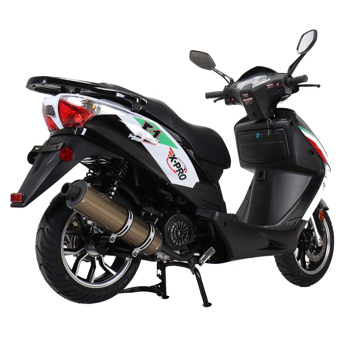 X-PRO 150cc Moped Street Gas Moped 150cc Adult Bike with 13" Aluminum Wheels! (Black)