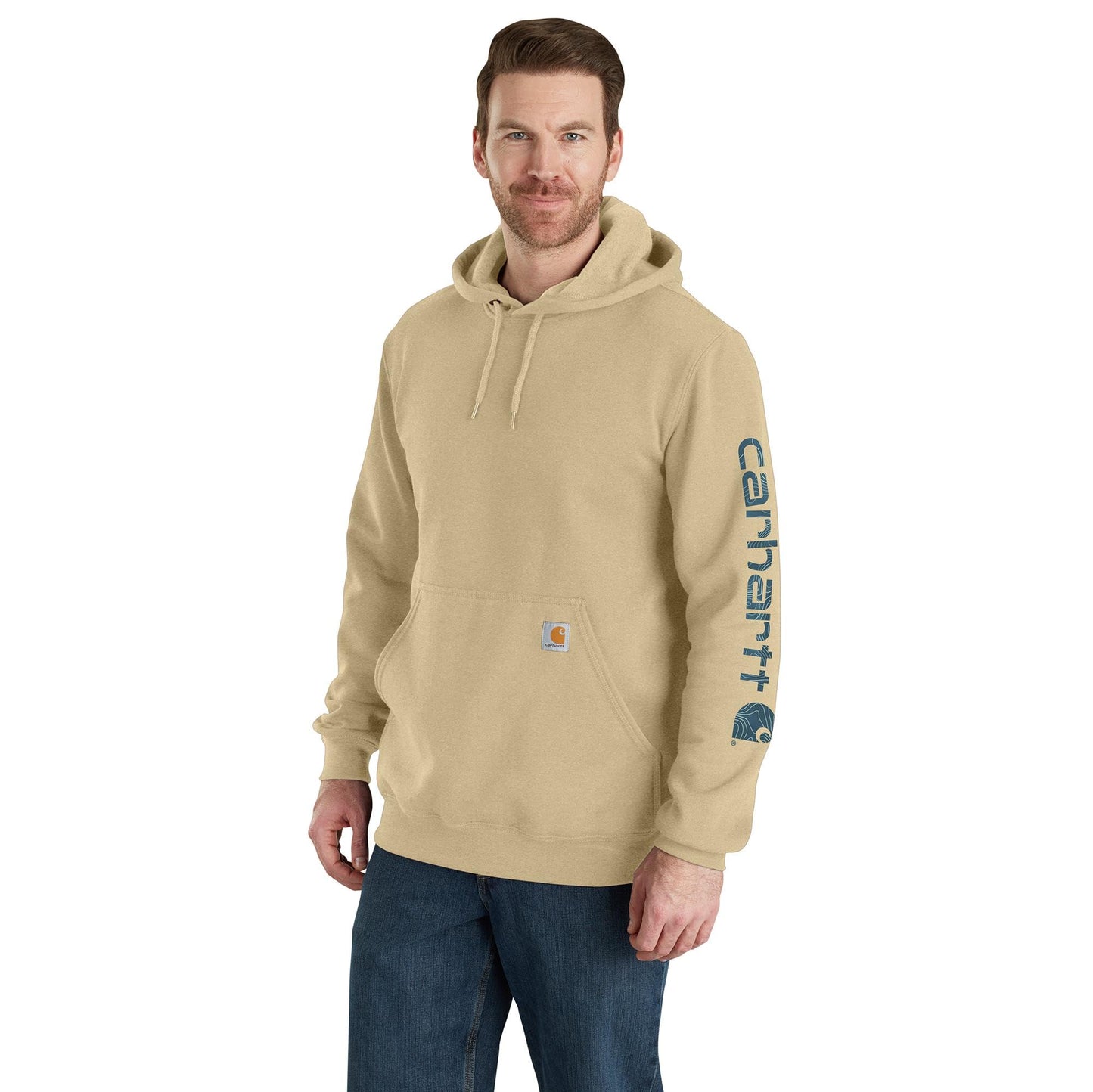 Carhartt Men's K288 Loose Fit Midweight Logo Sleeve Graphic Sweatshirt