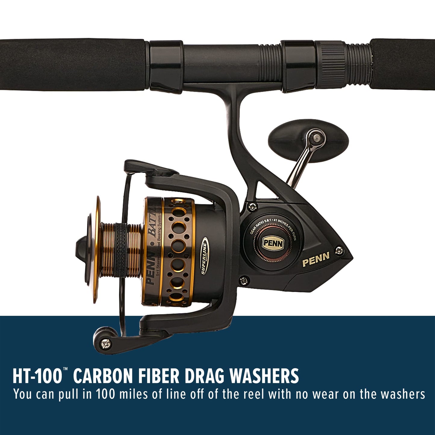 PENN Battle Spinning Reel and Fishing Rod Combo