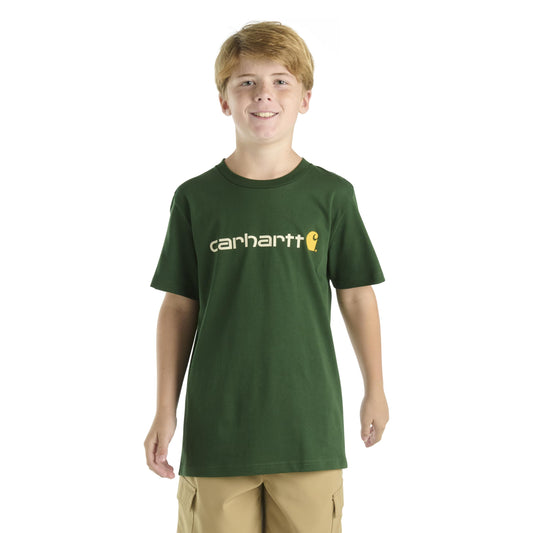 Carhartt Boys' Knit Short Sleeve Crewneck Logo T-Shirt
