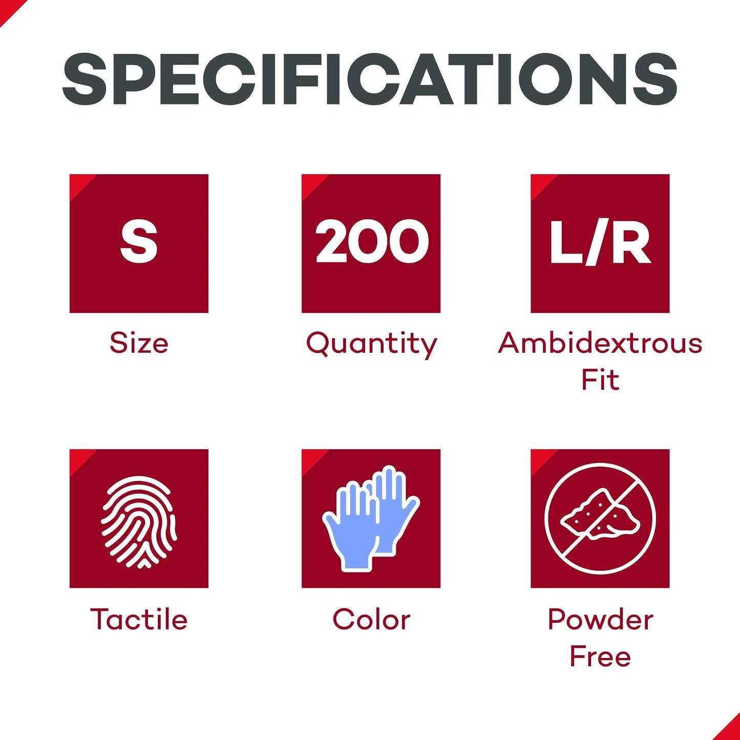 Dealmed Medical Exam Gloves – 200 Count Small Nitrile Gloves, Disposable Non-Irritating Latex Free, Multi-Purpose Use for a First Aid Kit and Medical Facilities