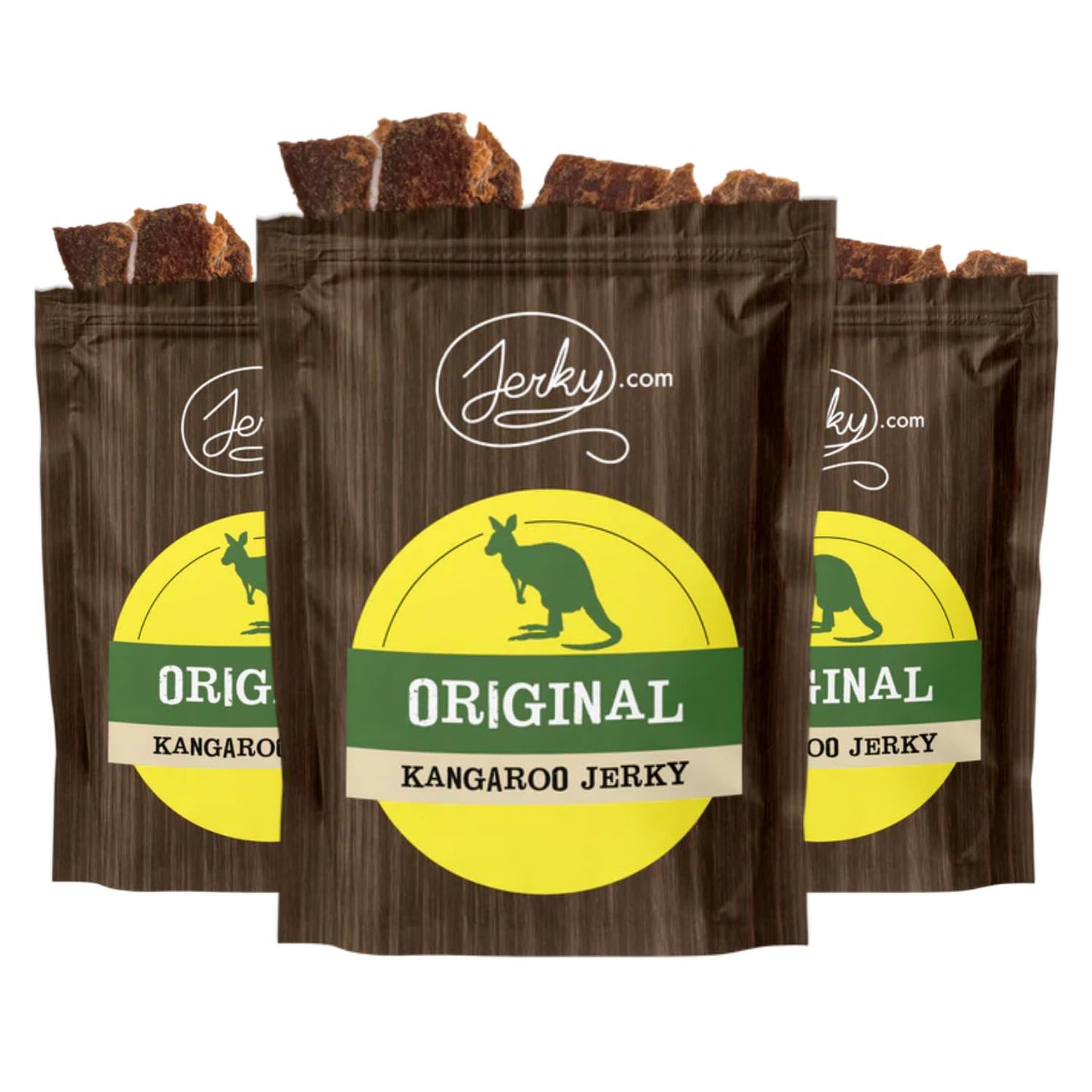 Jerky.com Original Buffalo Jerky 3-Pack - Exotic Jerky High Protein, Gluten-Free, All-Natural Exotic Snack - Premium Wild Game Meat - Perfect for Hiking, Camping, and On-the-Go 1.75oz (Pack of 3)