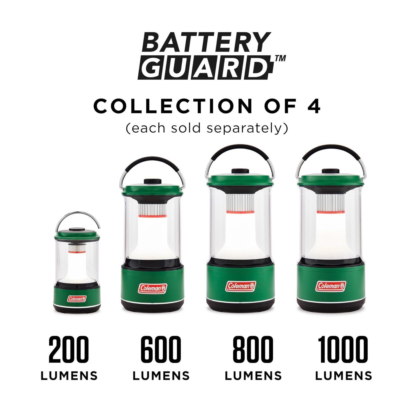 Coleman BatteryGuard LED Lantern Shines up to 1000L, Water-Resistant, Batteries Last up to 25% Longer Than Other Lanterns