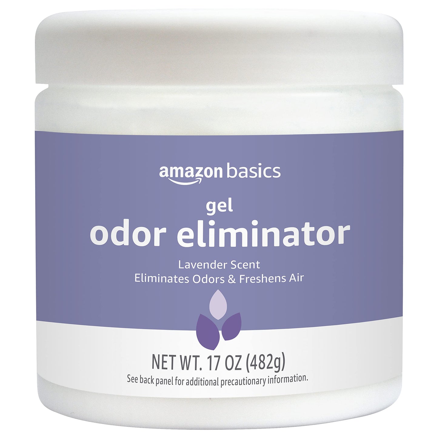 Amazon Basics Gel Odor Eliminator, Activated Charcoal, Lavender, 17 Oz, Pack of 1