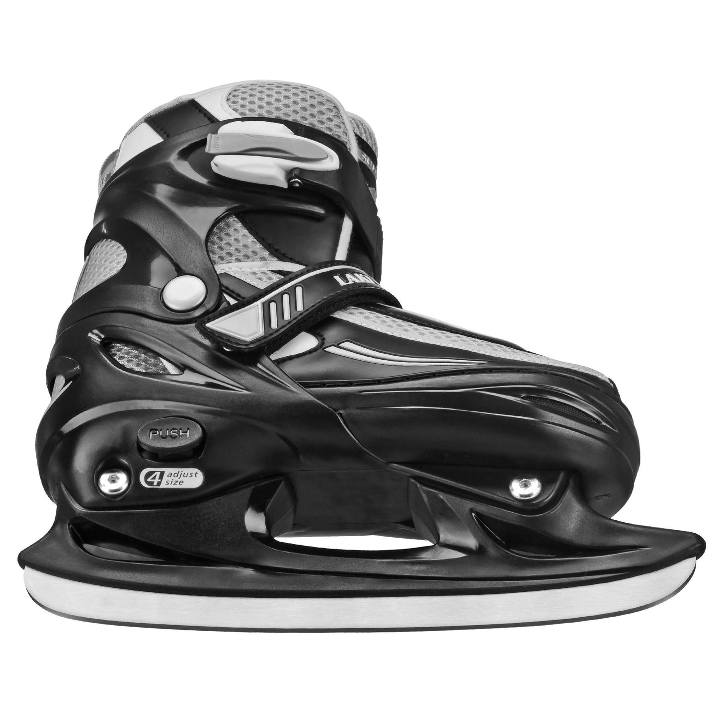 Summit Boy's Adjustable Ice Skate Black/White Medium (1-4)