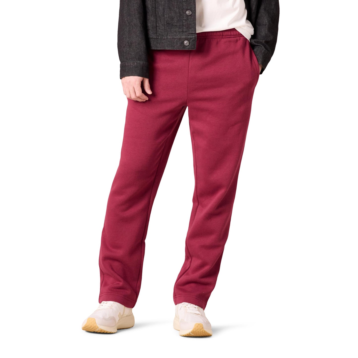 Amazon Essentials Men's Relaxed Straight Leg Fleece Open Bottom Sweatpant (Available in Big & Tall)