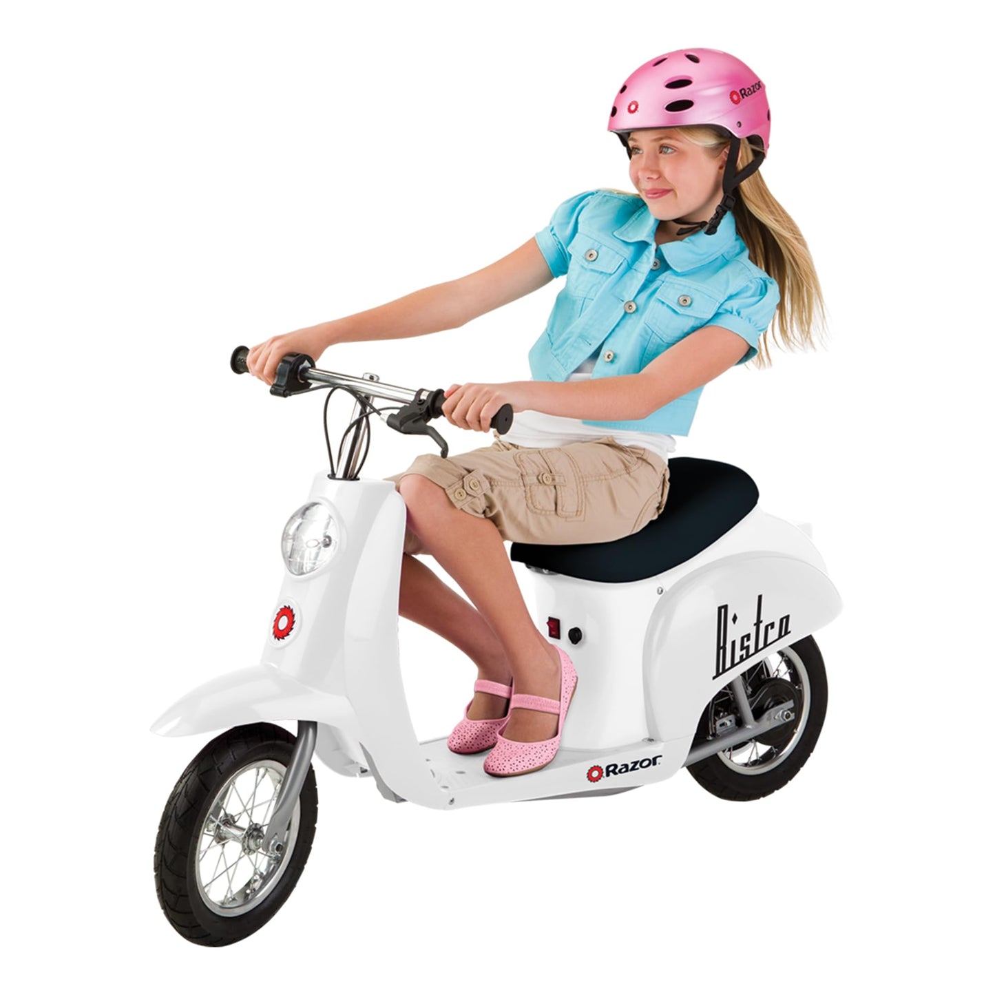 Razor Pocket Mod Miniature Euro 24V Electric Kids Ride On Retro Scooter