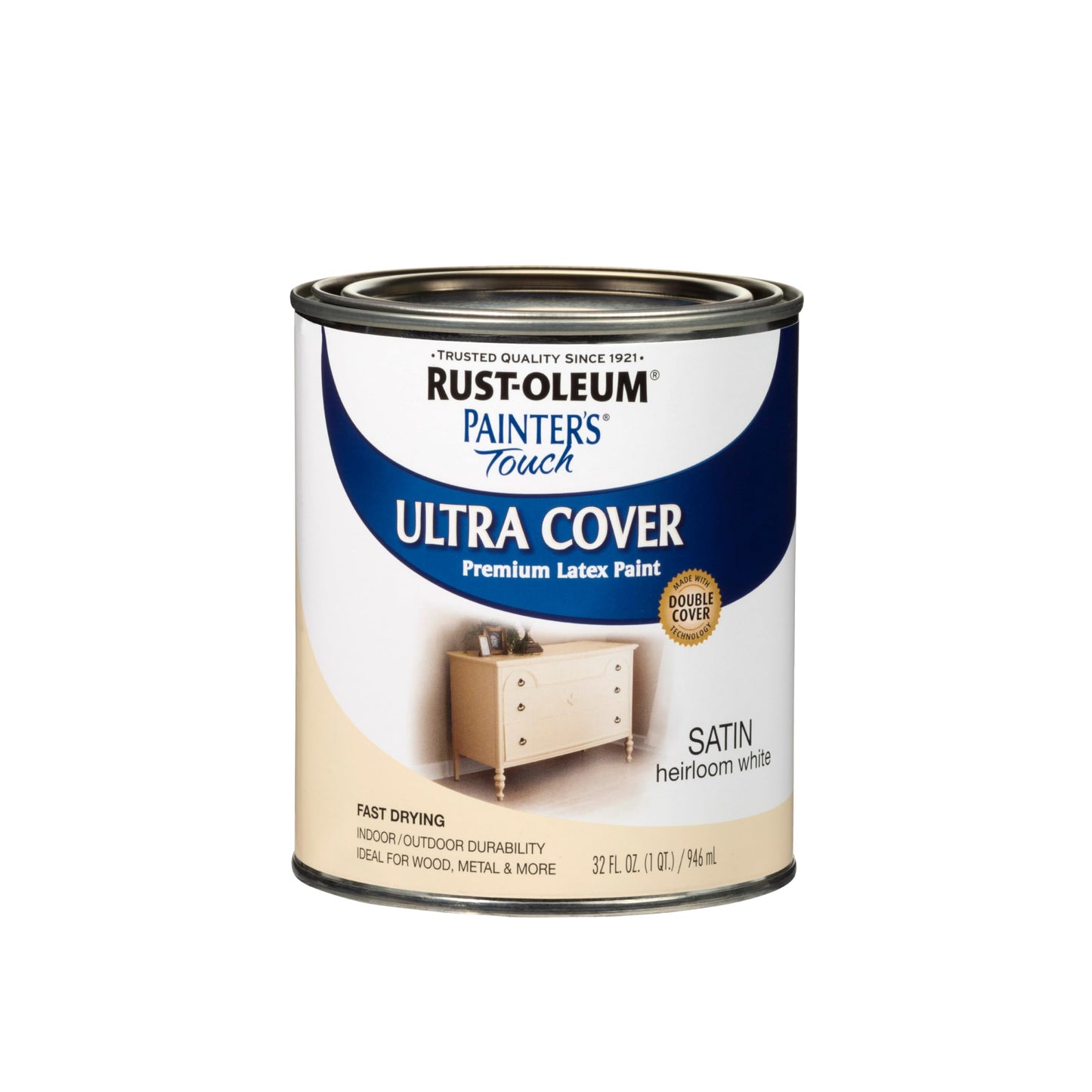 Rust-Oleum 1976502 Painter's Touch Latex Paint, Flat Black 32 Fl Oz, 1 Quarts, (Pack of 1)