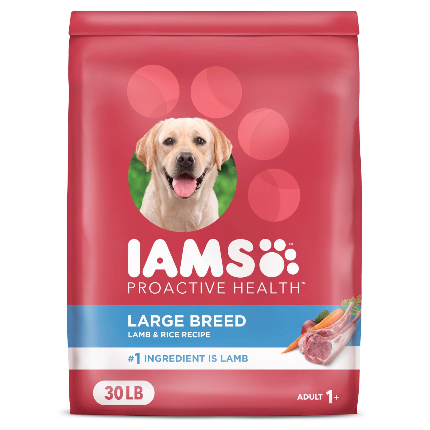 IAMS Proactive Health Large Breed Adult Dry Dog Food with Real Chicken, 30 lb. Bag