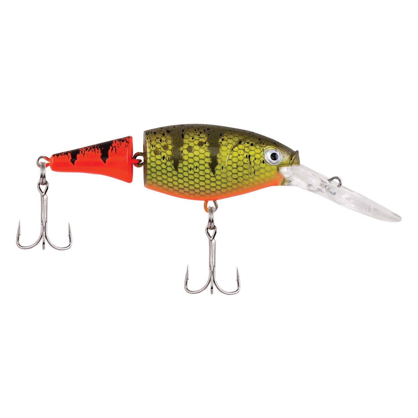 Berkley Flicker Shad Jointed Crankbait, 2 Pack, Red Tiger, 1/3 oz, 2 3/4in, 7'-9' Dive Depth
