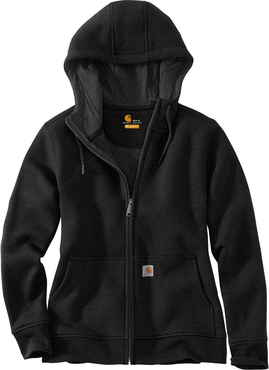Carhartt Women's Clarksburg Full Zip Hoodie (Regular and Plus Sizes), black, Large