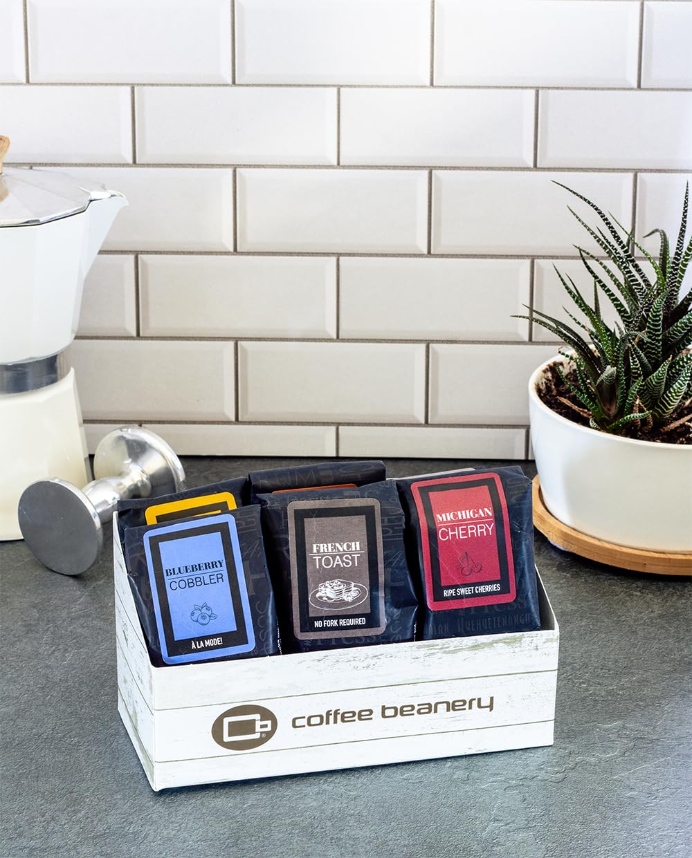 Indulgent Coffee Selection Gift Box | 100% Specialty Arabica Coffee | 12 Sample Bags of Medium Roast Ground Coffee